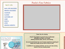 Tablet Screenshot of paulasfinefabrics.com